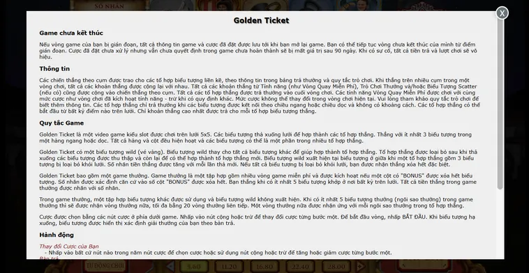 Khám Phá Game Nhanh Golden Ticket Tại VaoBet Với Những Giải Thưởng Khổng Lồ