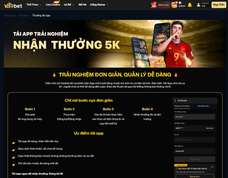 Hướng Dẫn Chi Tiết Cách Nhận Thưởng Từ Nhà Cái VaoBet