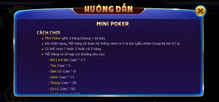 Khám Phá Table Game Mini Poker Tại VaoBet Với Những Kèo Cược Đỉnh Cao Nhất
