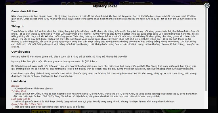 Trải Nghiệm Game Nhanh Mystery Joker Tại VaoBet Với Cơ Hội Thắng Cược Lớn