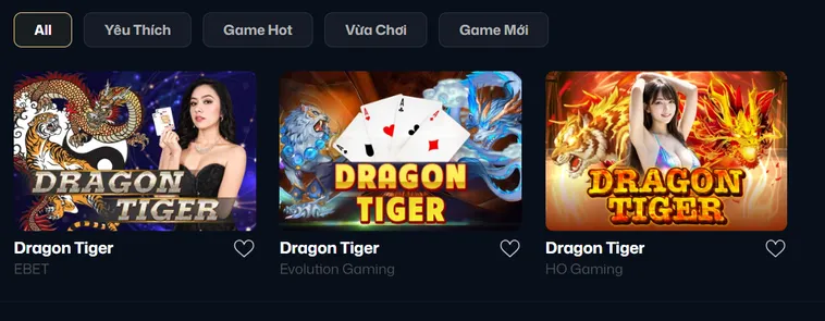 Tận Hưởng Cảm Giác Chiến Thắng Cùng Trò Chơi Dragon Tiger Tại VaoBet Đỉnh Cao