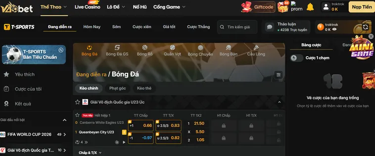 Chinh Phục Đỉnh Cao Cá Cược Thể Thao T Sports Tại VaoBet Uy Tín